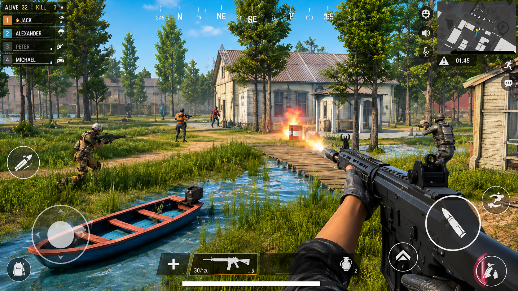 Tampilan gameplay menegangkan dari 365ZK di medan tempur Battle Royale.